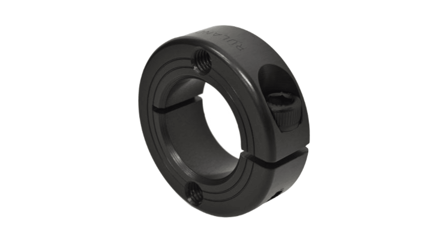 Ruland Shaft Collar, One Piece, Clamp, Bore 20mm, OD 40mm, W 15mm, 1215 Lead-Free Carbon Steel