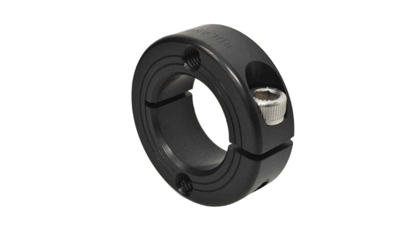 Ruland Shaft Collar, One Piece, Clamp, Bore 20mm, OD 40mm, W 15mm, Anodised Aluminium