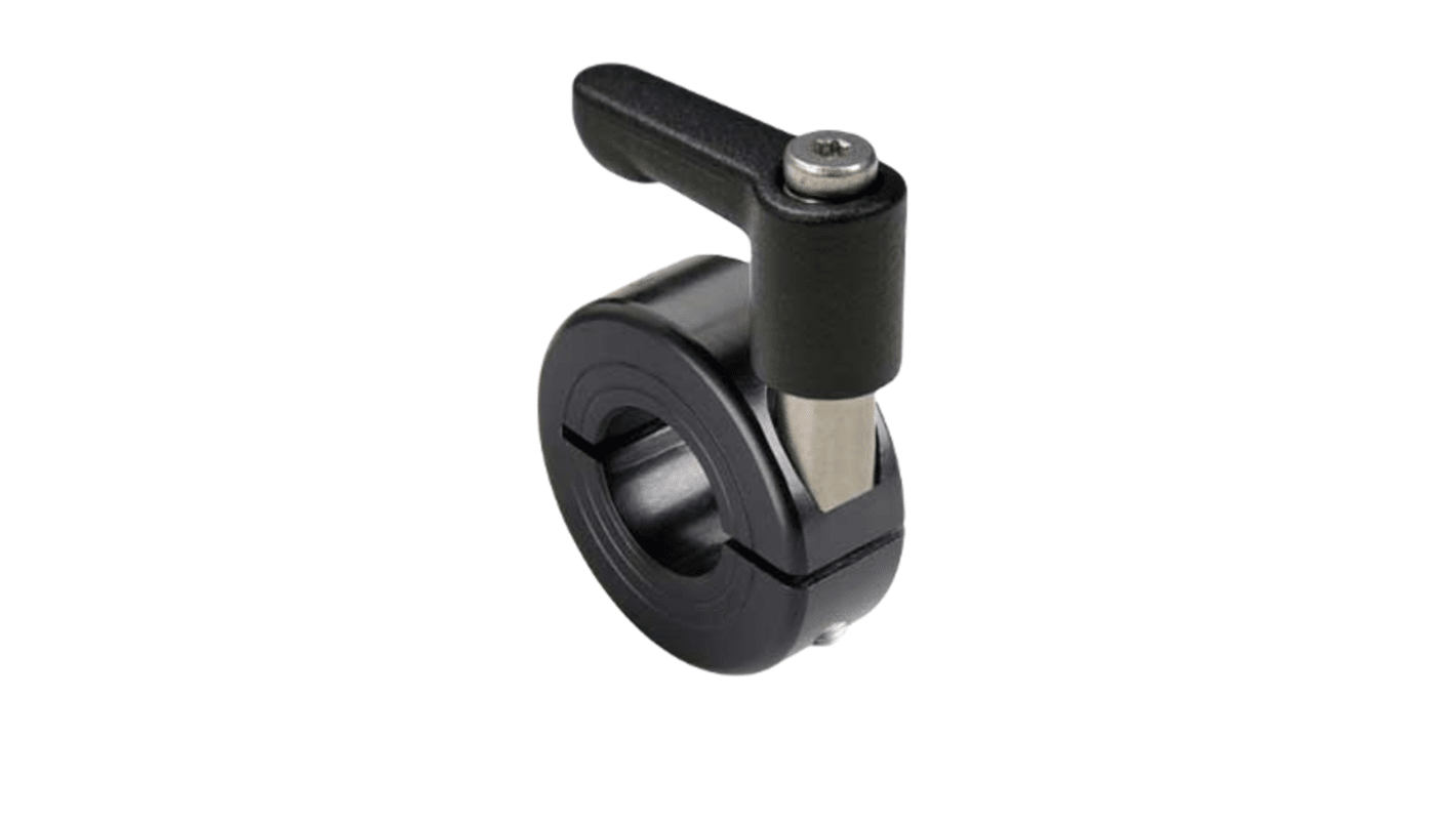 Ruland Shaft Collar, One Piece, Quick Clamp, Bore 30mm, OD 54mm, W 15mm, Anodised Aluminium