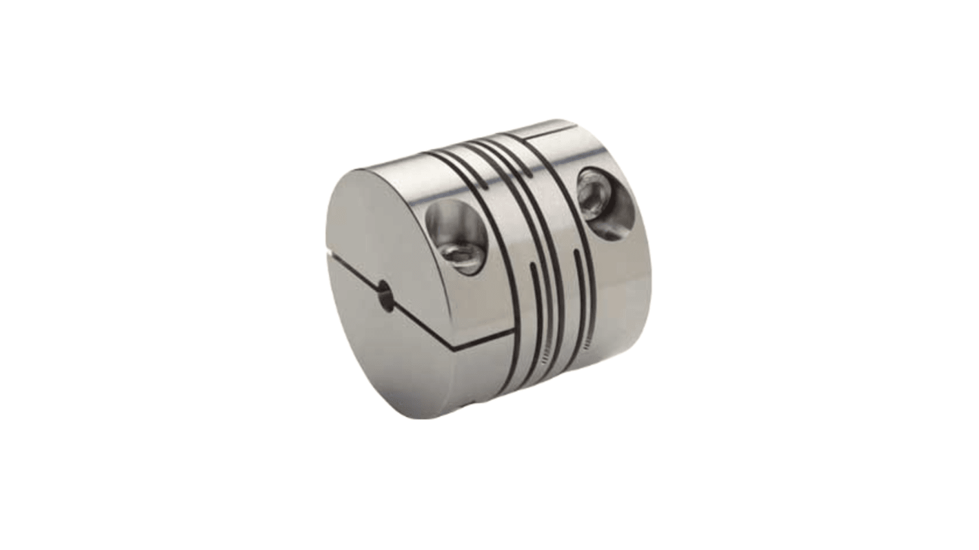 Ruland Shaft Coupling, 16mm Outside Diameter, 4mm Bore, 19.8mm Length Flexible Coupling