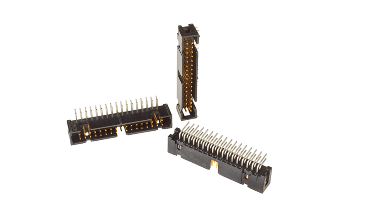 3M 2500 Series Right Angle, Straight Surface Mount, Through Hole PCB Header, 36 Contact(s), 2.54mm Pitch, 2 Row(s),