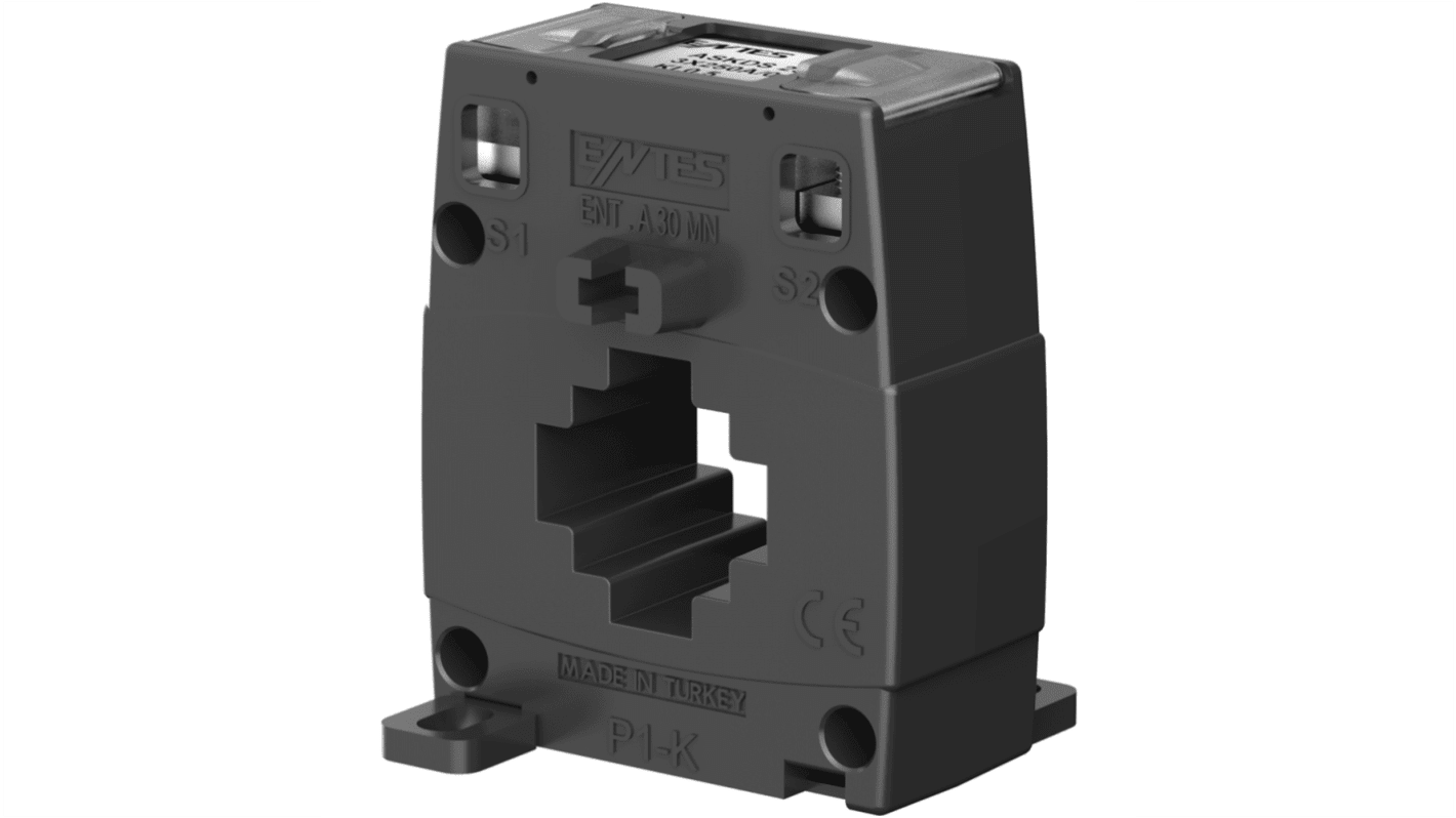 ENTES ENT.A30MN Series Base Mounted Current Transformer, 75A Input, 75:1, 1 A Output, 30 x 10mm Bore, 720 V