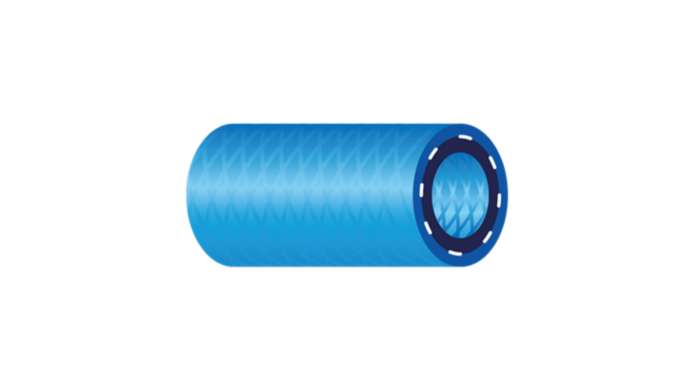 PREVOST DIFLEX PVC, Hose Pipe, 12mm ID, 19mm OD, Blue, 50m