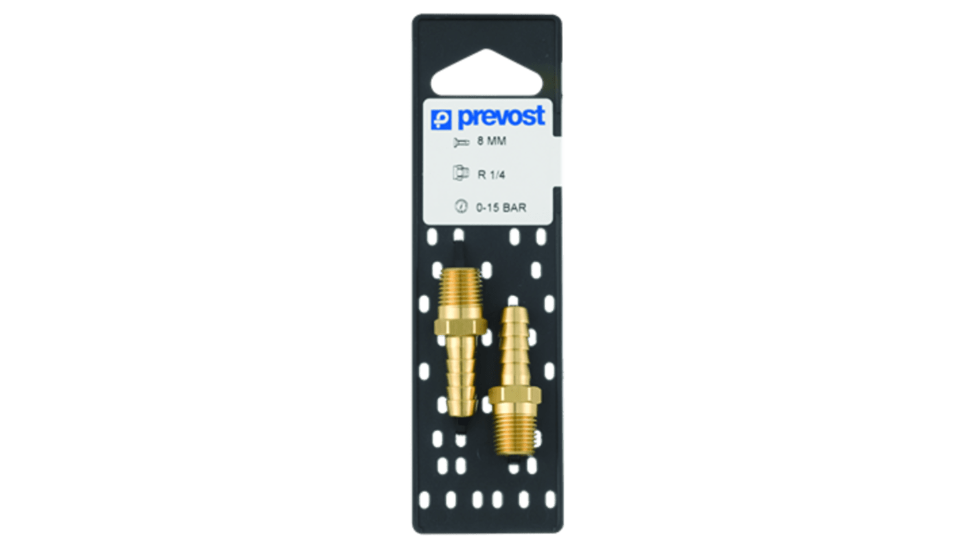 PREVOST Hose Connector, Straight Hose Tail Coupling G3/8 8mm ID