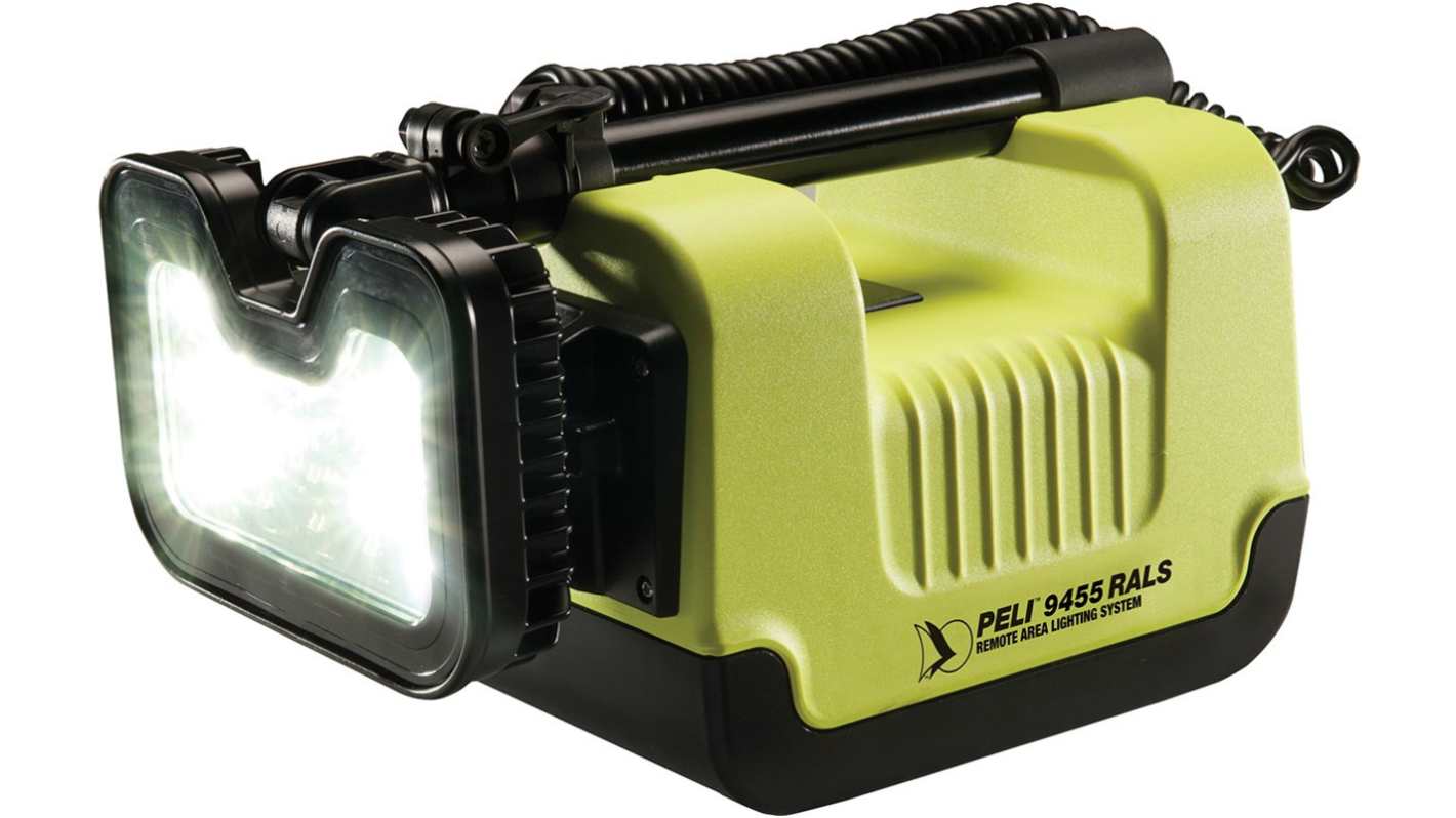 Peli 9455 Floodlight, 10 LED, 21 W, 800 → 1600 Lumens, IP54 Daylight, 10.8 V