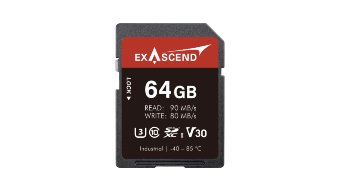 Exascend 145 TB 工业MicroSD卡, Class 10, SD300系列