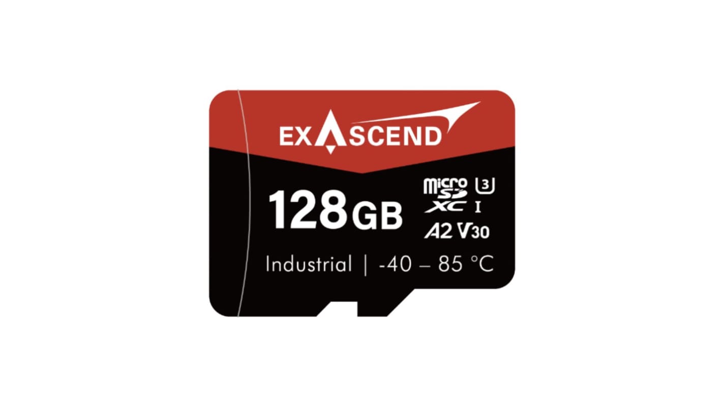 Exascend 128 GB 工业MicroSD卡, Class 10, SD300系列