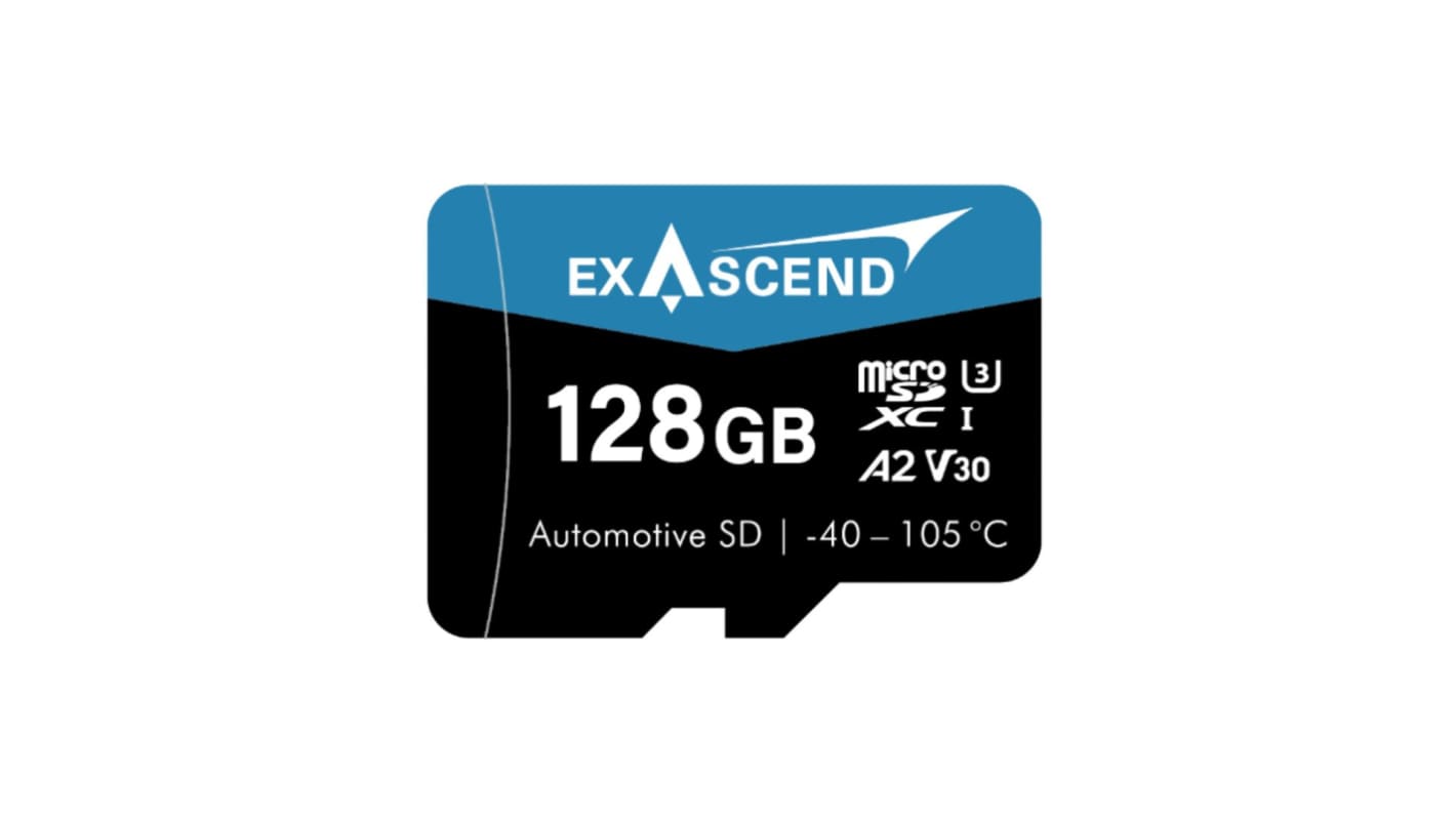 Exascend 128 GB Industrial MicroSDXC Micro SD Card, A2, Class 10, UHS-1 (U3), V30