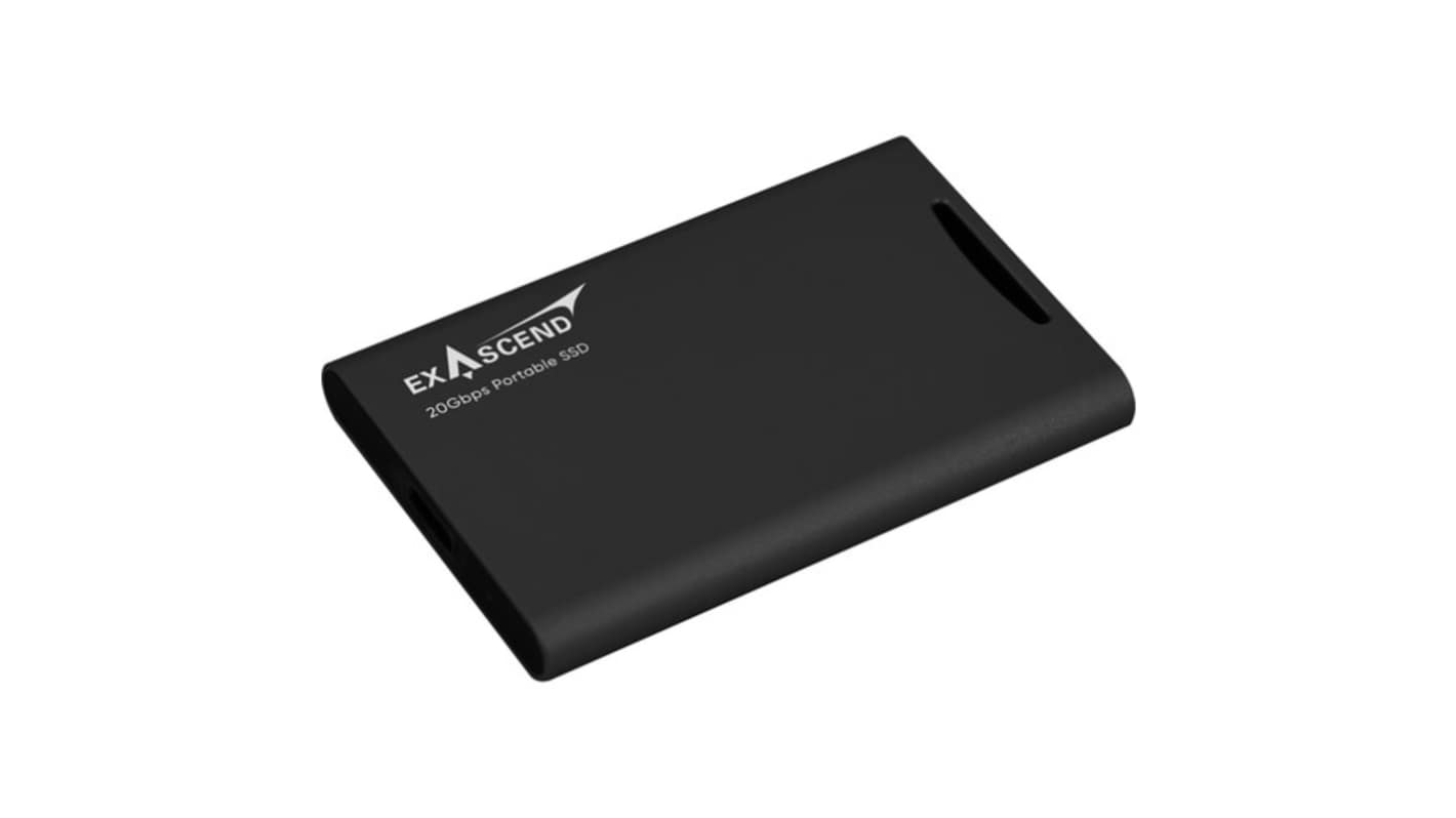 Exascend 2 TB固态硬盘 SSD, USB 3.2接口, 69.8 x 45 x 8, EXU2S3M02TP0B, 3D TLC