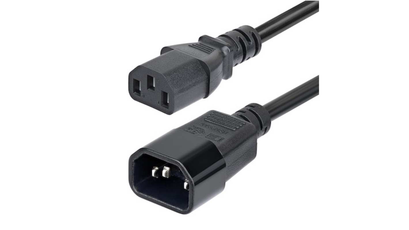 StarTech.com Straight IEC C13 Straight IEC C14 Power Cord, 4.5mPXT