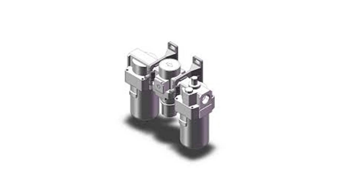 SMC NPT 3/4 FRL, Auto Drain, 5μm Filtration Size -
