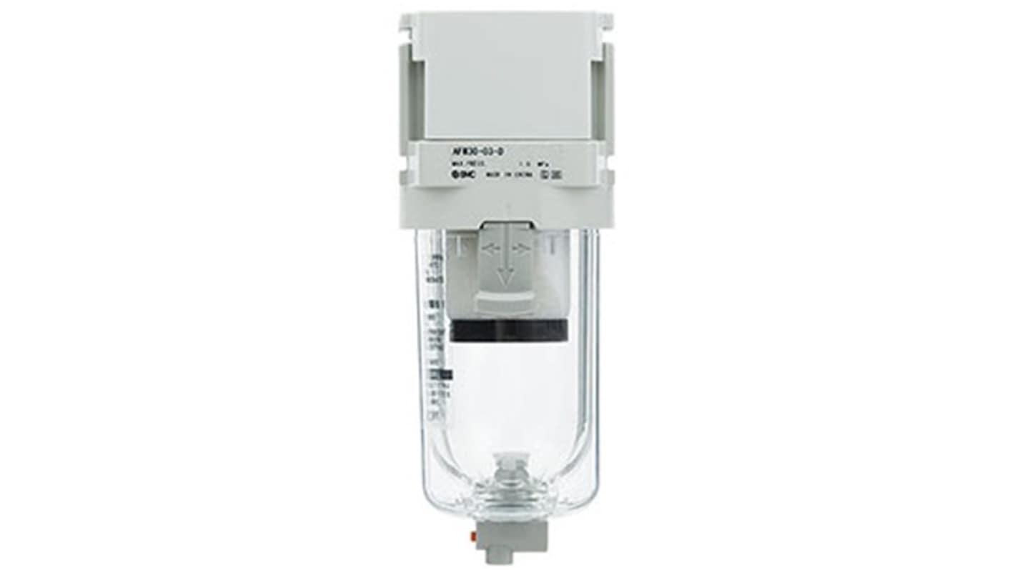 SMC AFM20 series 0.3μm G 1/4 0.05MPa to 10 bar Filter 200L/min max with Automatic drain