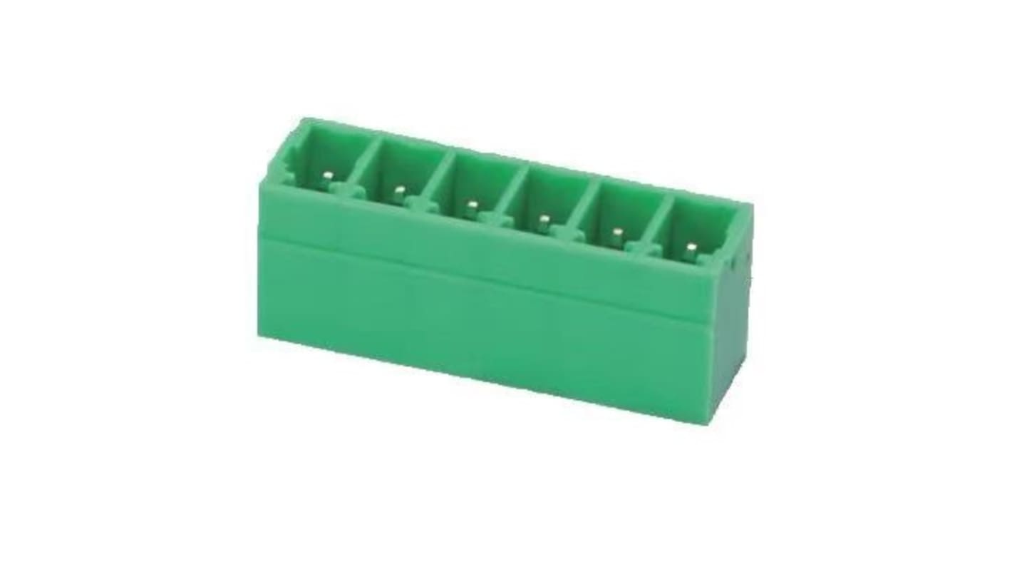 RS PRO XY2500 Series Straight Through Hole PCB Header, 6 Contact(s), 1 Row(s), Shrouded