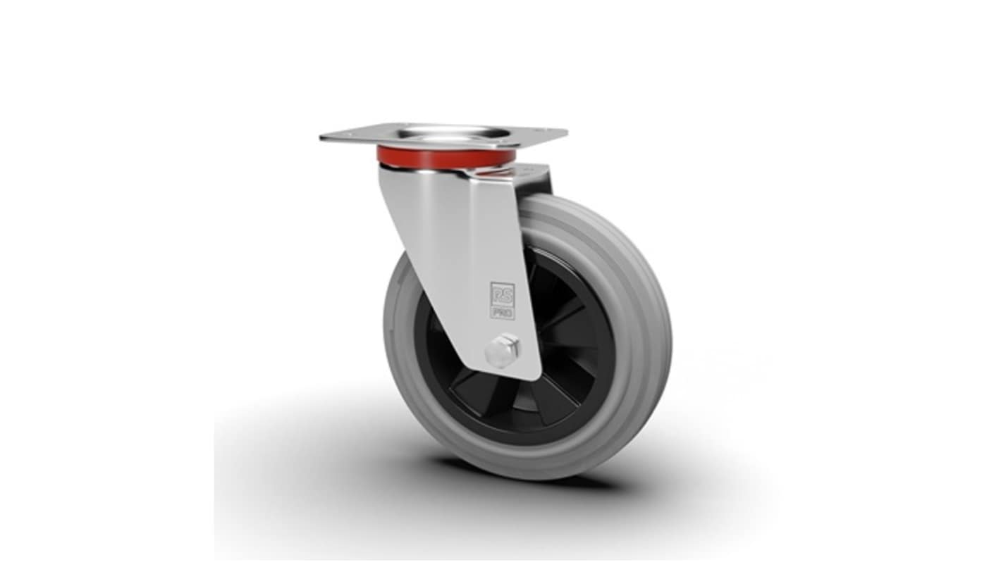 RS PRO Swivel Castor Wheel, 70kg Capacity, 100mm Wheel
