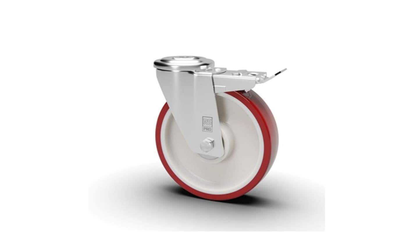 RS PRO Swivel Castor Wheel, 120kg Capacity, 80mm Wheel