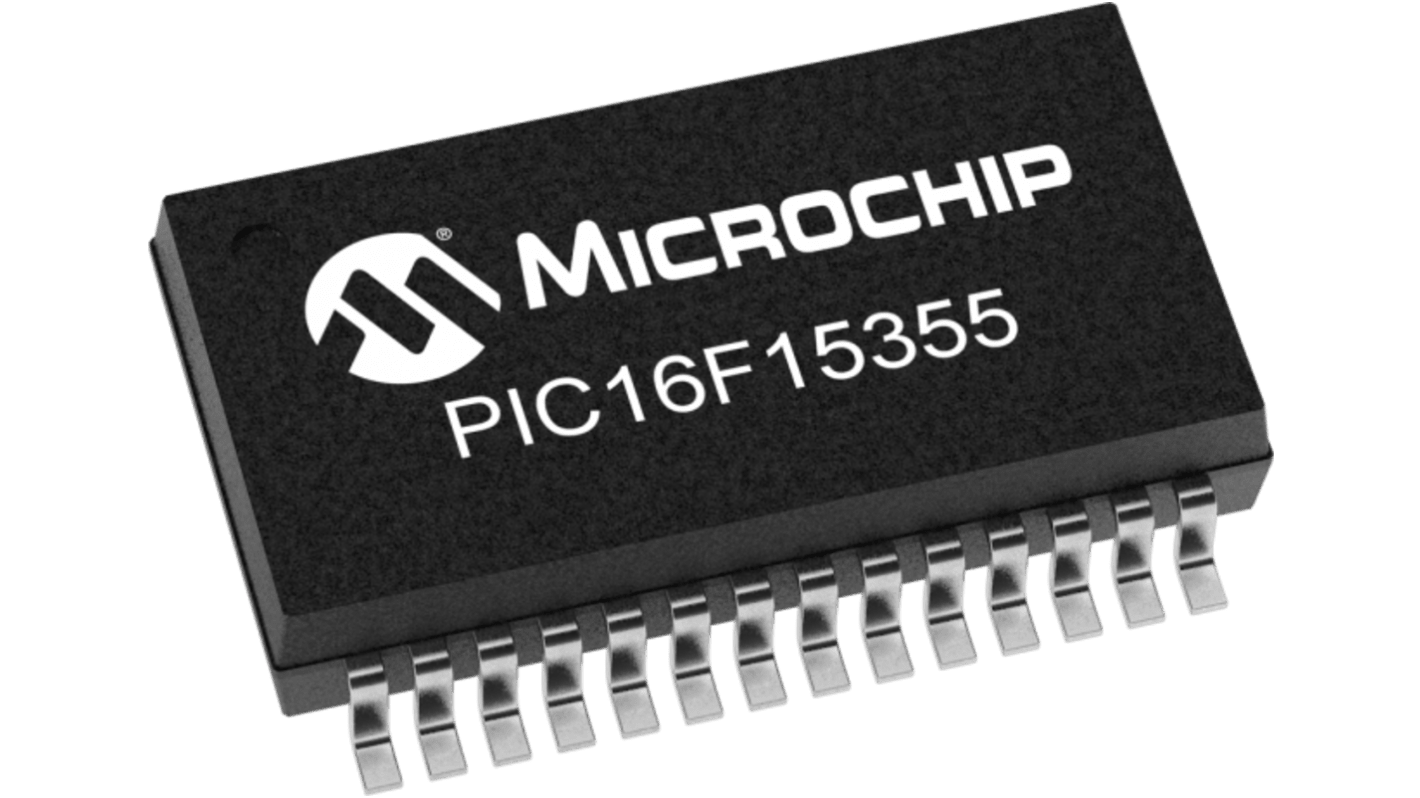 Microchip PIC16F15355-E/SSVAO, PWM Controller, 1.8 → 5.5 V, 32 MHz 28-Pin, SSOP