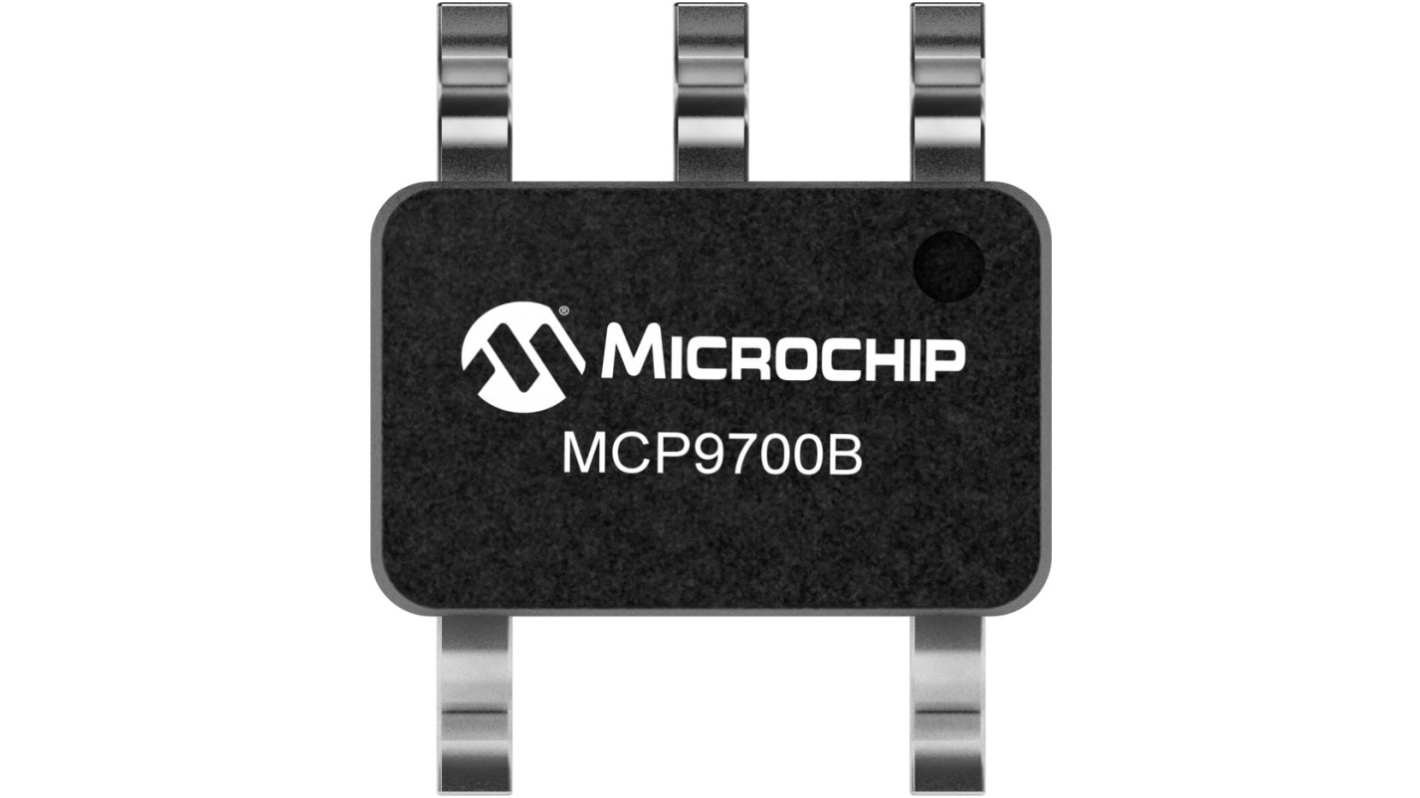 Microchip MCP9700 Series Thermistor IC, Current, Voltage Output, Surface Mount, Digital Output, ±1°C, 5 Pins