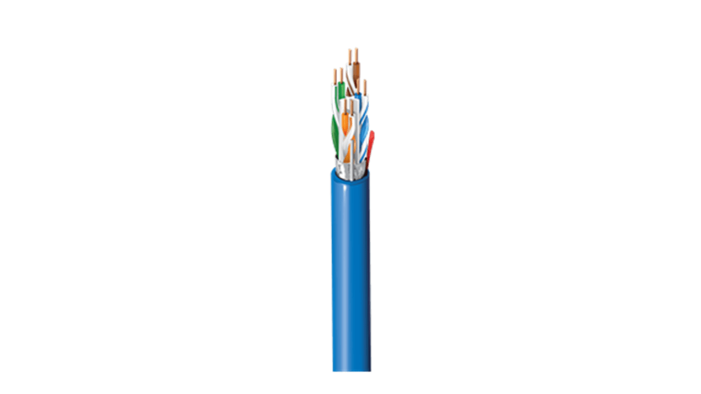 Belden10GXE00D, 500m Cat6a, Blue Unterminated to Unterminated, F/UTP Shielded, Unterminated LSZH Sheath