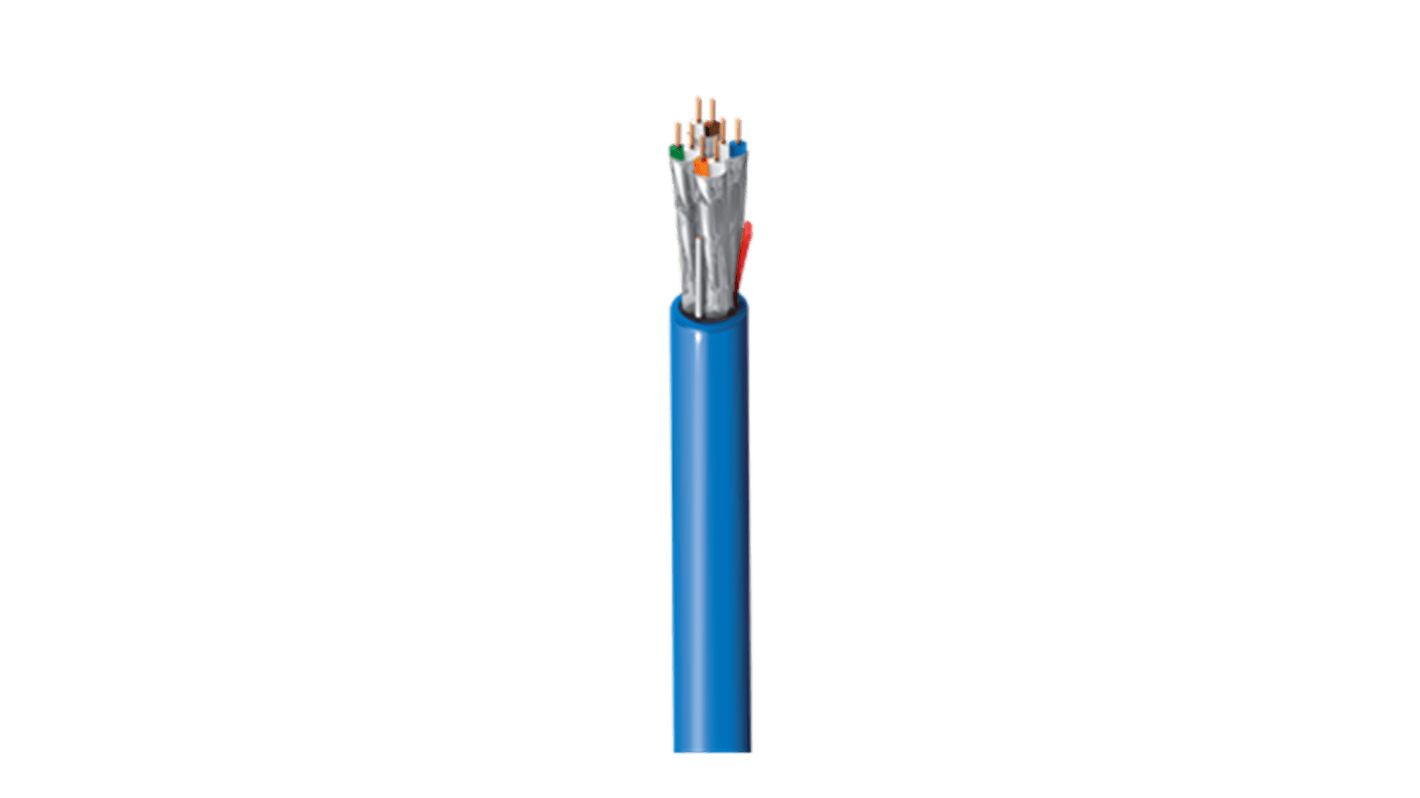 Belden10GXV03, 500m Cat6a, Blue Unterminated to Unterminated, U/FTP Shielded, Unterminated LSZH Sheath