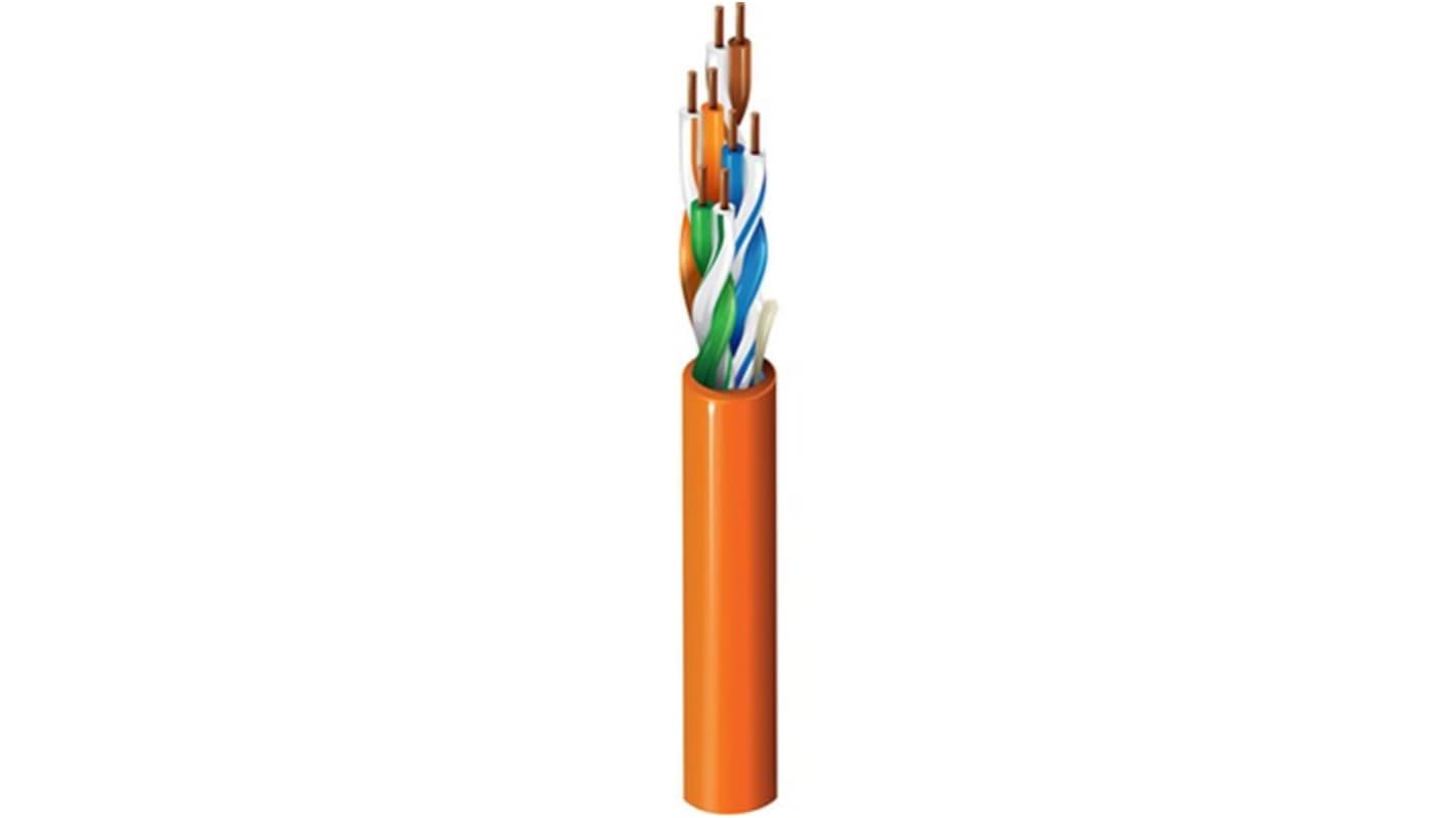 Belden2424D, 305m Cat6+, Grey Unterminated to Unterminated, U/UTP Shielded, Unterminated LSZH Sheath