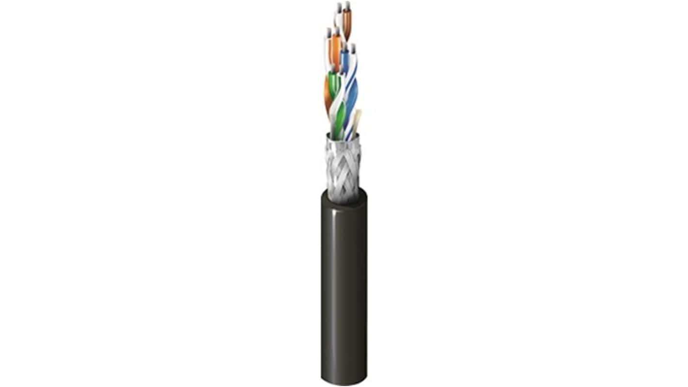 Belden1633ES, 305m Cat5e, Grey Unterminated to Unterminated, SF/UTP Shielded, Unterminated PVC Sheath
