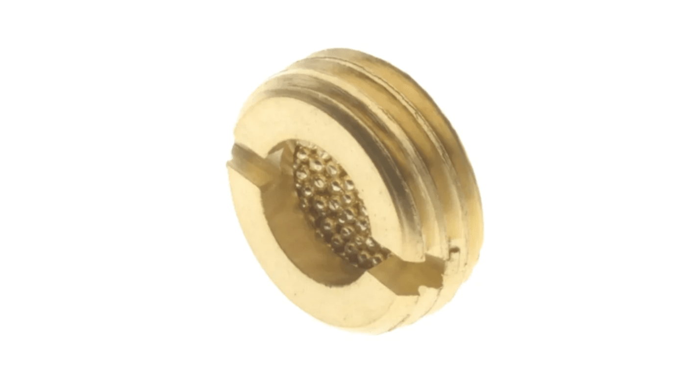 RS PRO Brass, Sintered Bronze 10bar Pneumatic Silencer, Threaded, G 3/8 Male