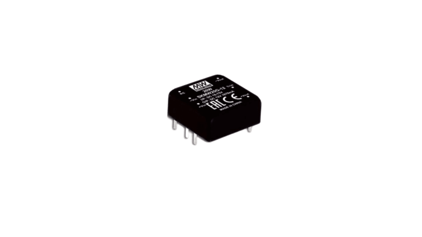 MEAN WELL SKMW20 DC-DC Converter, 5V dc/ 4A Output, 9 → 36 V dc Input, 20W, Through Hole, +85°C Max Temp -40°C