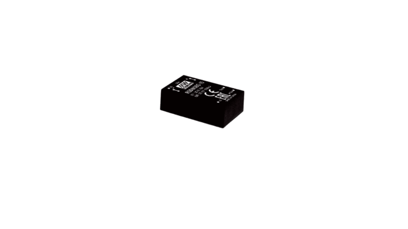MEAN WELL RSDW08 DC-DC Converter, 5V dc/ 1.6A Output, 9 → 36 V dc Input, 8W, Through Hole, +85°C Max Temp -40°C