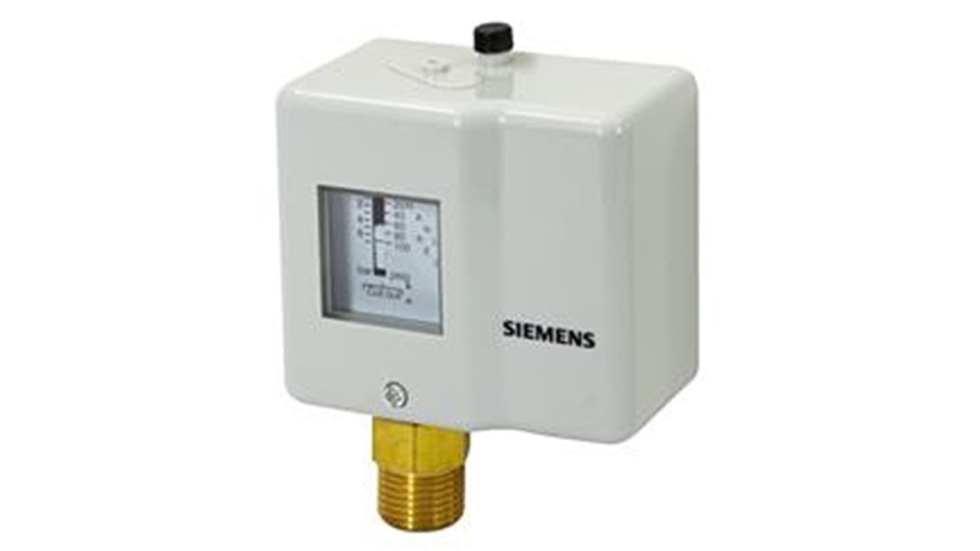 Siemens QBE Series Pressure Sensor, -0.3bar Min, 7bar Max, SPDT Output, Relative Reading