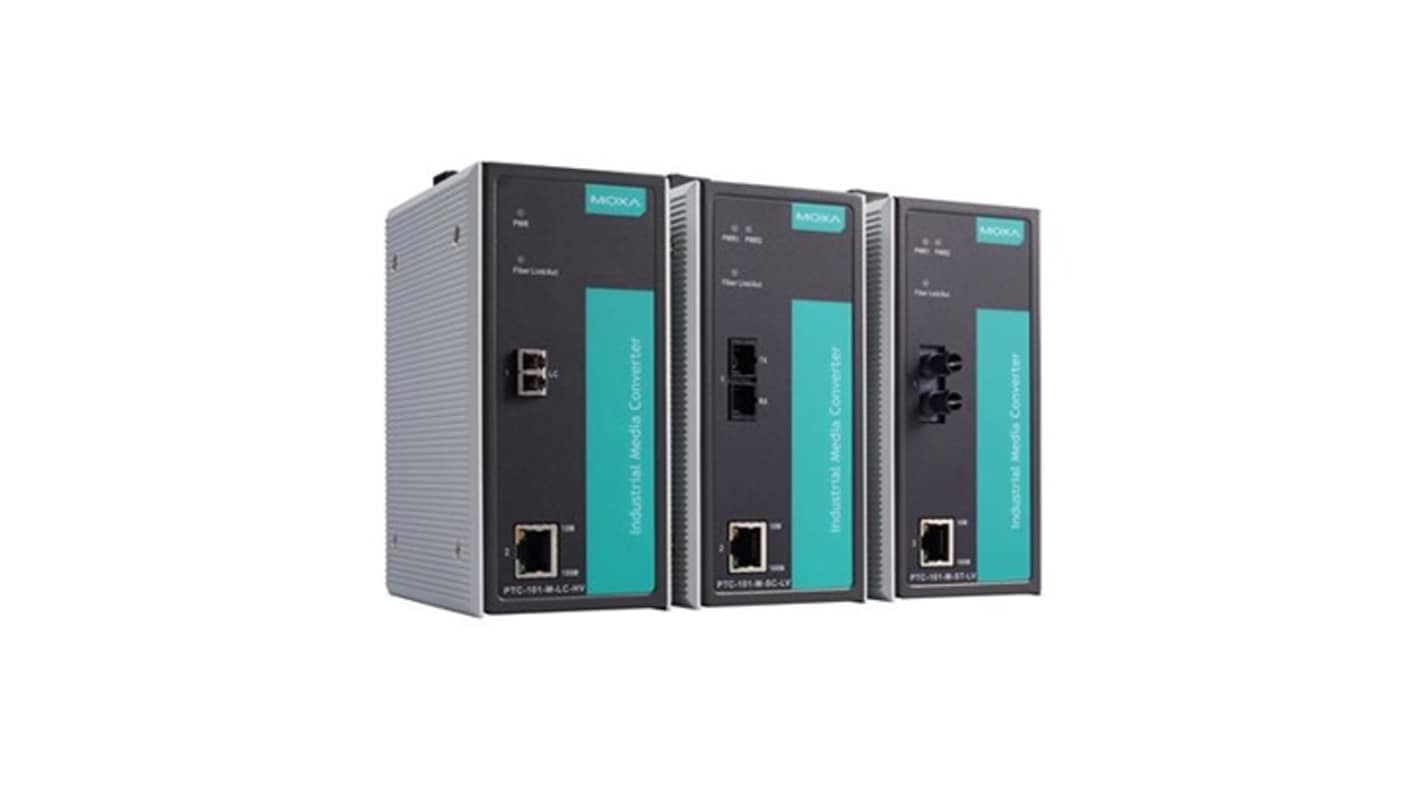 MOXA RJ45, ST Media Converter, Single Mode, 10/100Mbit/s, Single Mode 40km