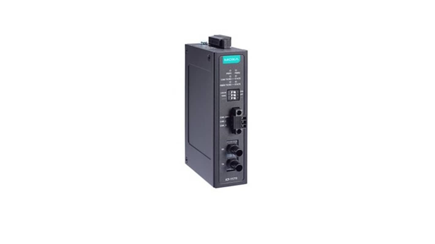 MOXA ST Ethernet Media Converter, Multi Mode, 100Mbit/s, Multi Mode 2km