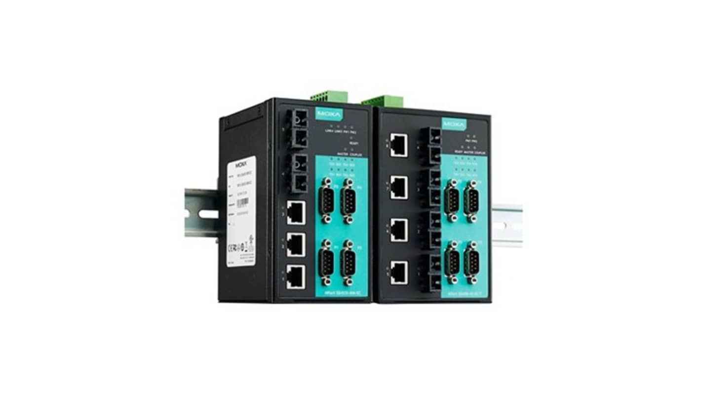 MOXA Device server, 5 Ethernet Port, 4 Serial Port, Serial Interface, 921.6kbit/s Baud Rate
