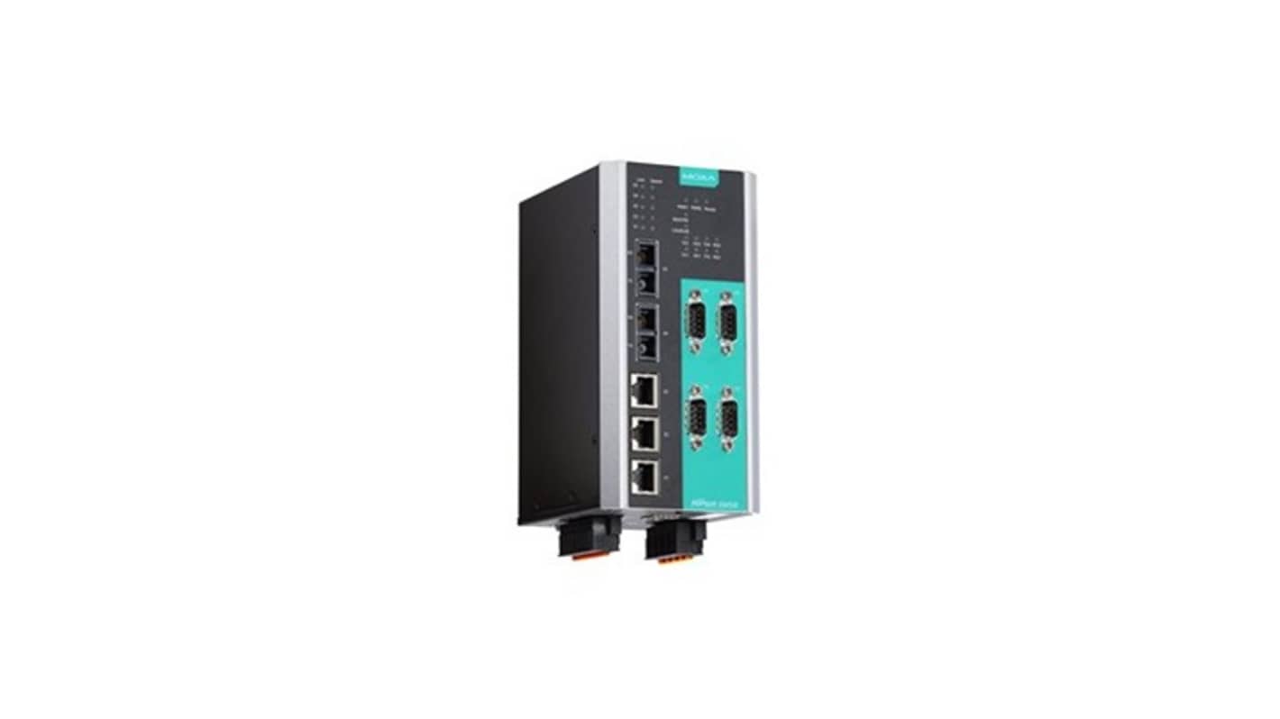 MOXA Device server, 5 Ethernet Port, 4 Serial Port, Serial Interface, 921.6kbit/s Baud Rate