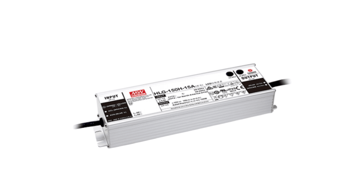 MEAN WELL LED Driver, 24V Output, 150W Output, 6.3A Output, Constant Current / Constant Voltage Dimmable