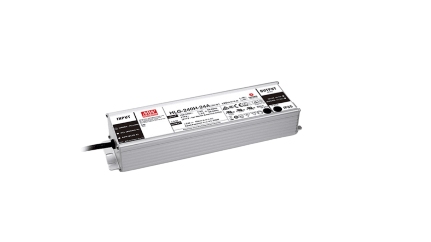 MEAN WELL LED Driver, 15V Output, 240W Output, 15A Output, Constant Current / Constant Voltage Dimmable