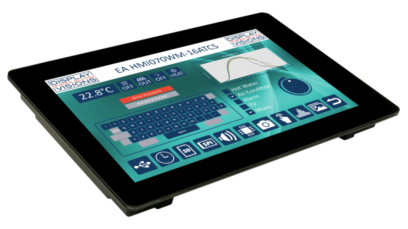 Display HMI touch screen Display Visions, HMI, 7 in, serie EA HMI, display TFT