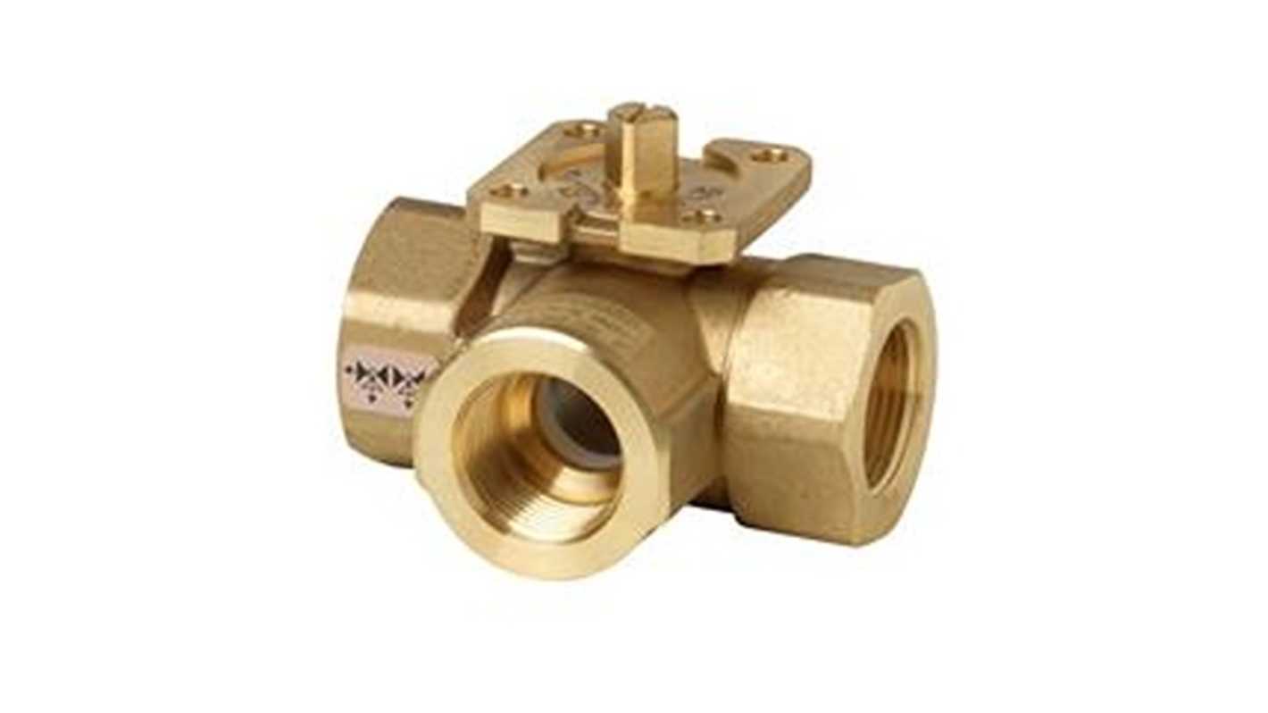 Siemens Brass Ball Valve, Ball Valve, Threaded, Rp Rp 1 1/4in, 16bar Operating Pressure
