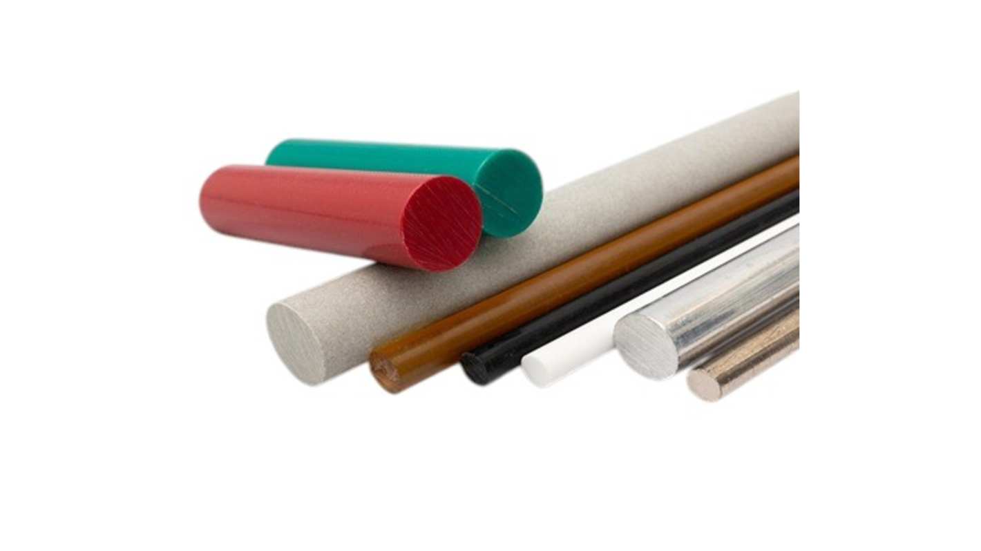Goodfellow Grey Polyetheretherketone PEEK Rod, 300mm x 10mm Diameter