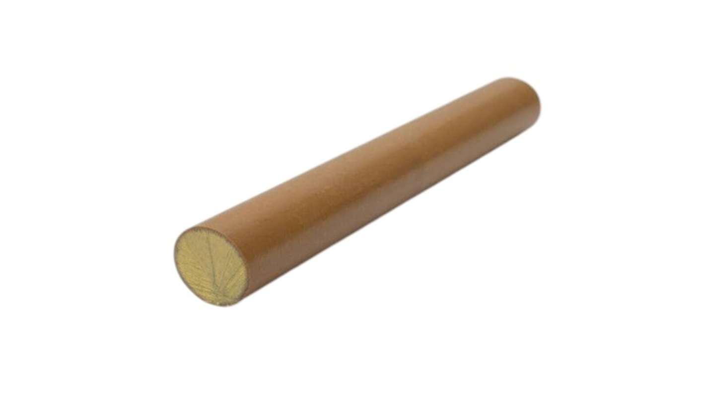 Goodfellow Brown Polyimide PI Rod, 500mm x 12.7mm Diameter