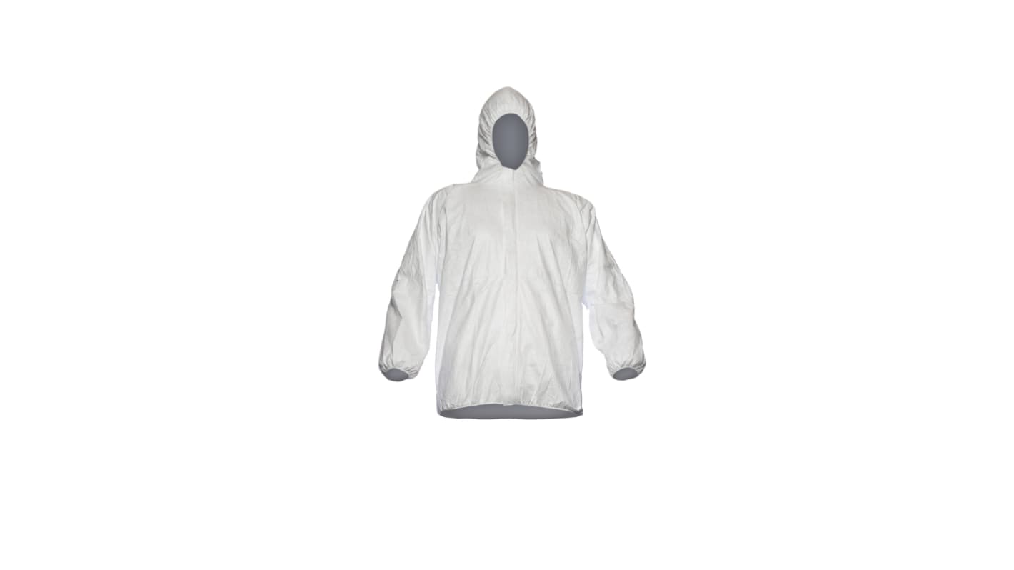 DuPont White Unisex Visitor Coat, M, 10Each per box