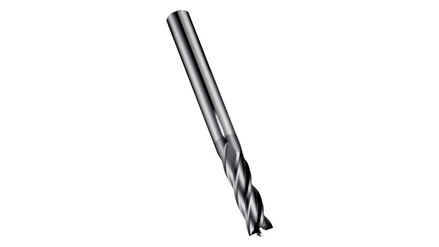 Dormer End Mill, 4mm Cutter, Solid Carbide, 4 mm Shank, 14mm Cut Length