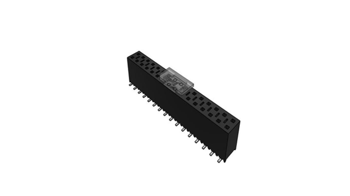 Samtec SSM Series Vertical Surface Mount PCB Socket, 32-Contact, 2-Row, 2.54mm Pitch, Solder Termination