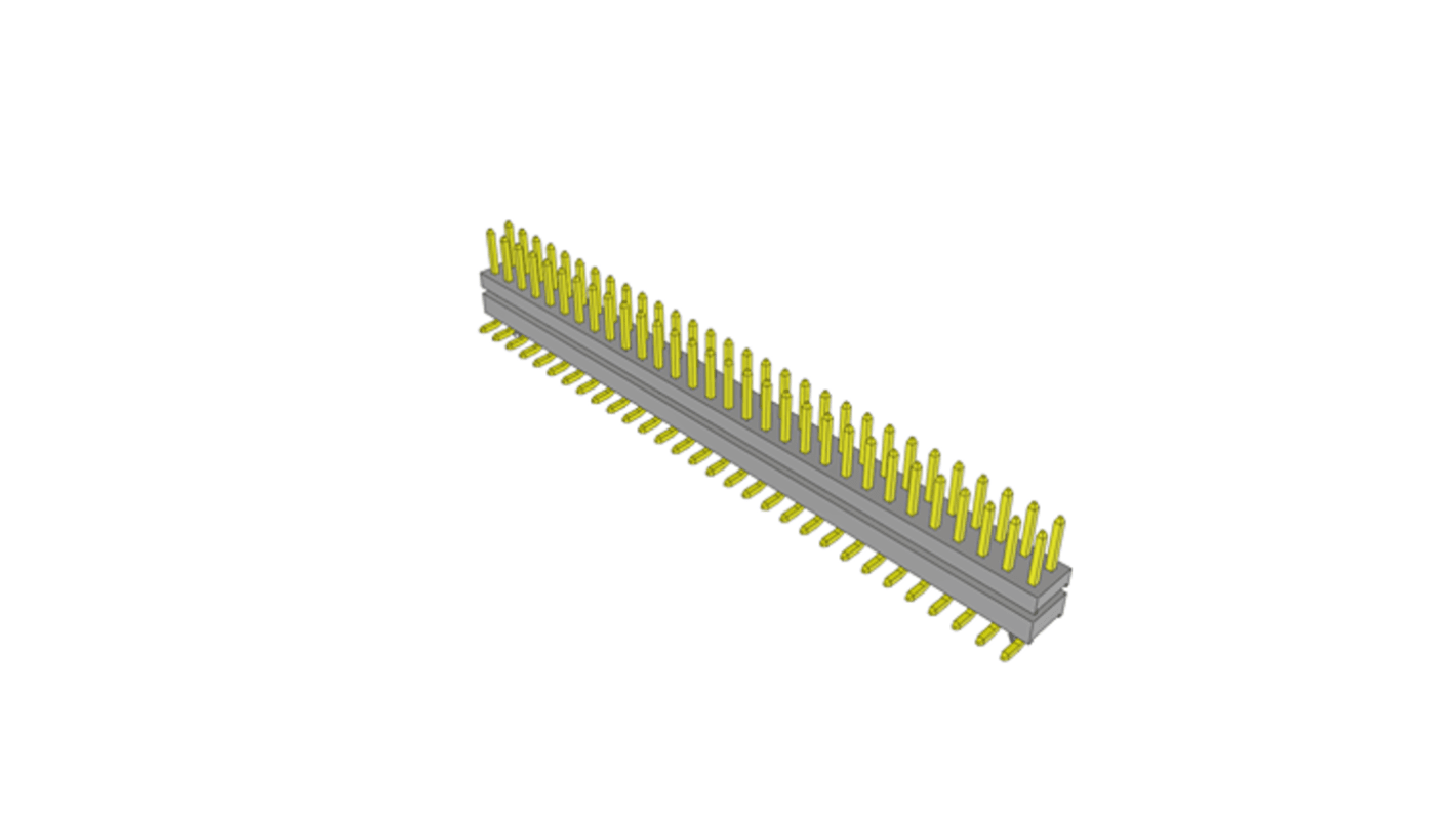 Samtec TW Series Straight Surface Mount PCB Header, 60 Contact(s), 2mm Pitch, 2 Row(s), Unshrouded