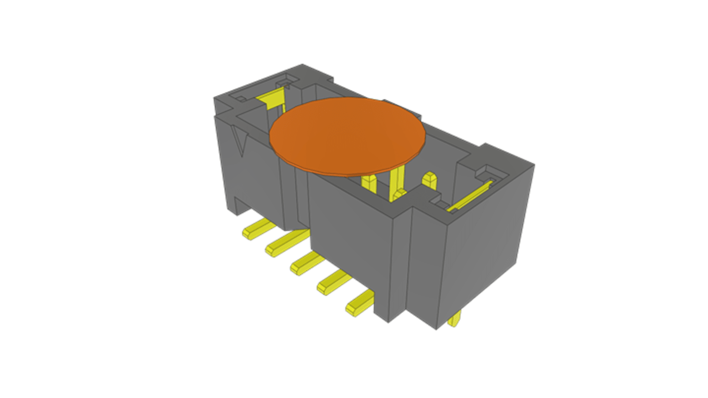 Samtec T2M Series Straight Surface Mount PCB Header, 10 Contact(s), 2mm Pitch, 2 Row(s), Shrouded