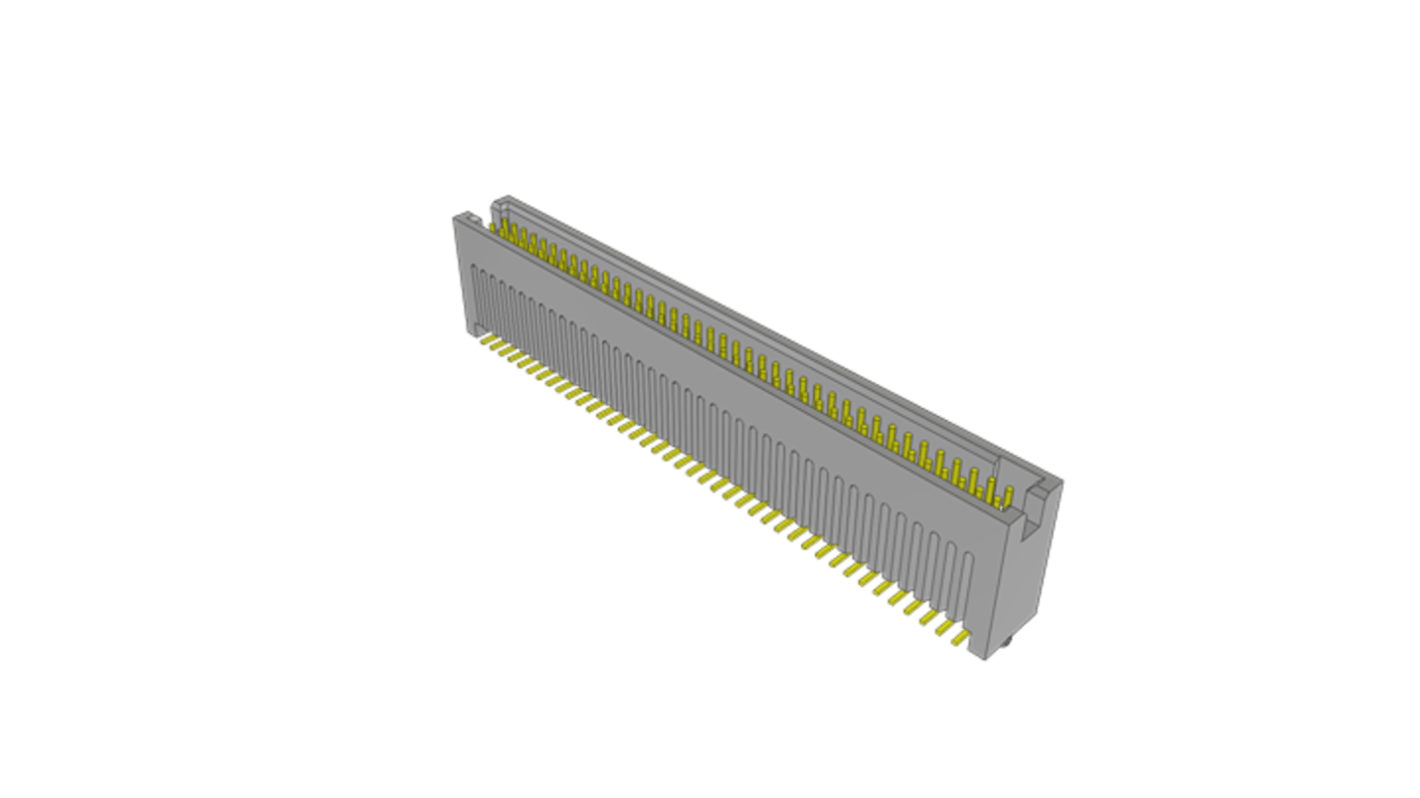 Samtec TFC Series Straight Surface Mount PCB Header, 80 Contact(s), 1.27mm Pitch, 2 Row(s), Shrouded