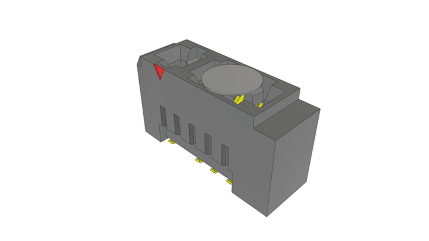 Samtec MEC2 Series Vertical Surface Mount PCB Header, 10 Contact(s), 2mm Pitch, 2 Row(s), Shrouded