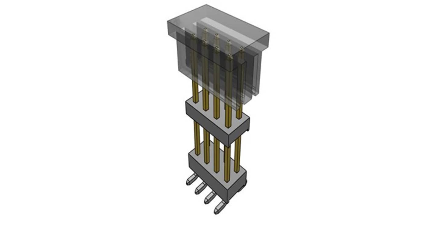 Samtec TW Series Straight Surface Mount PCB Header, 8 Contact(s), 2mm Pitch, 2 Row(s), Unshrouded