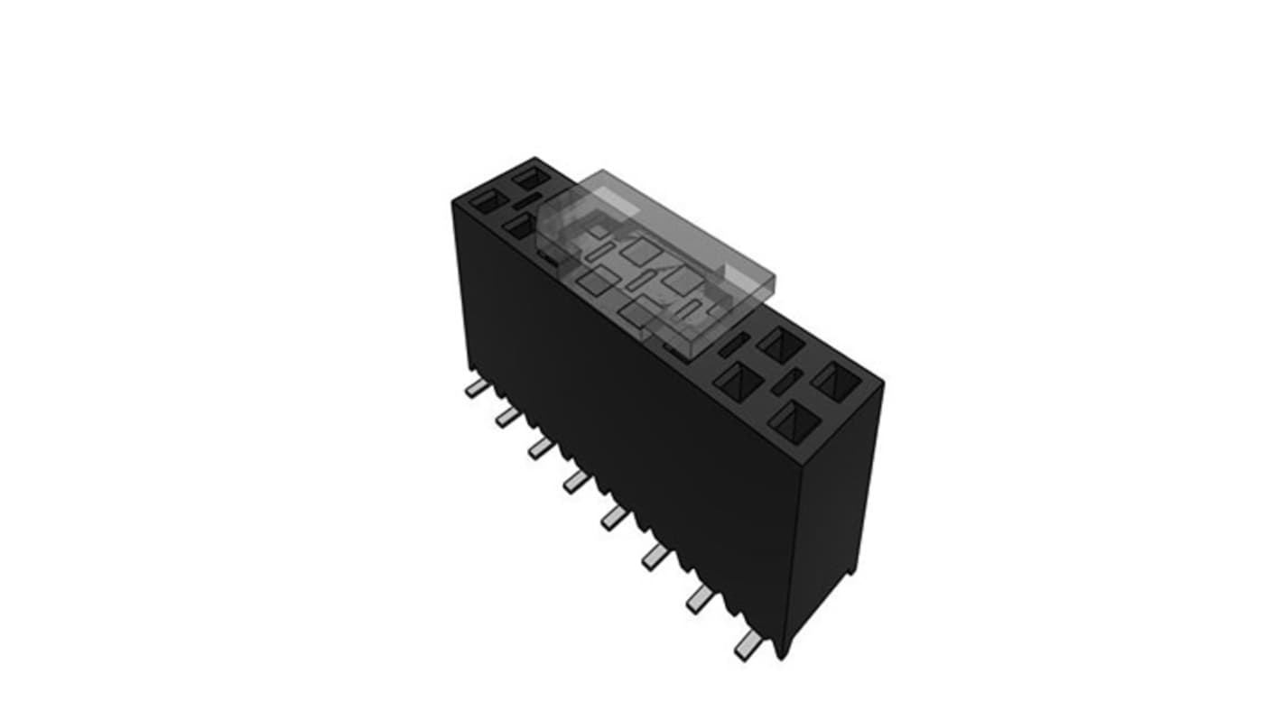 Samtec SSM Series Vertical Surface Mount PCB Socket, 16-Contact, 2-Row, 2.54mm Pitch, Solder Termination
