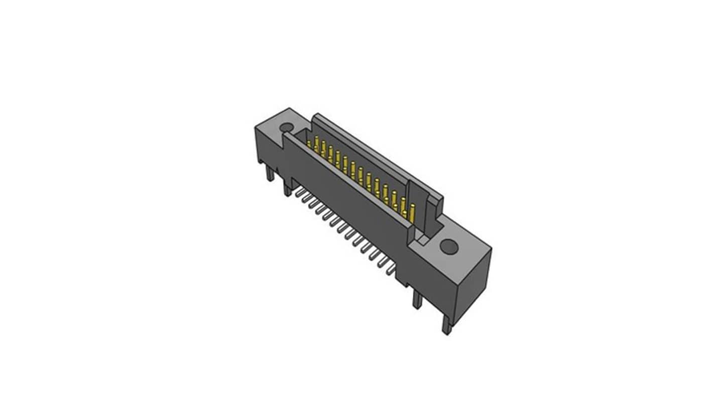 Samtec TFM Series Straight Surface Mount PCB Header, 26 Contact(s), 1.27mm Pitch, 2 Row(s), Shrouded
