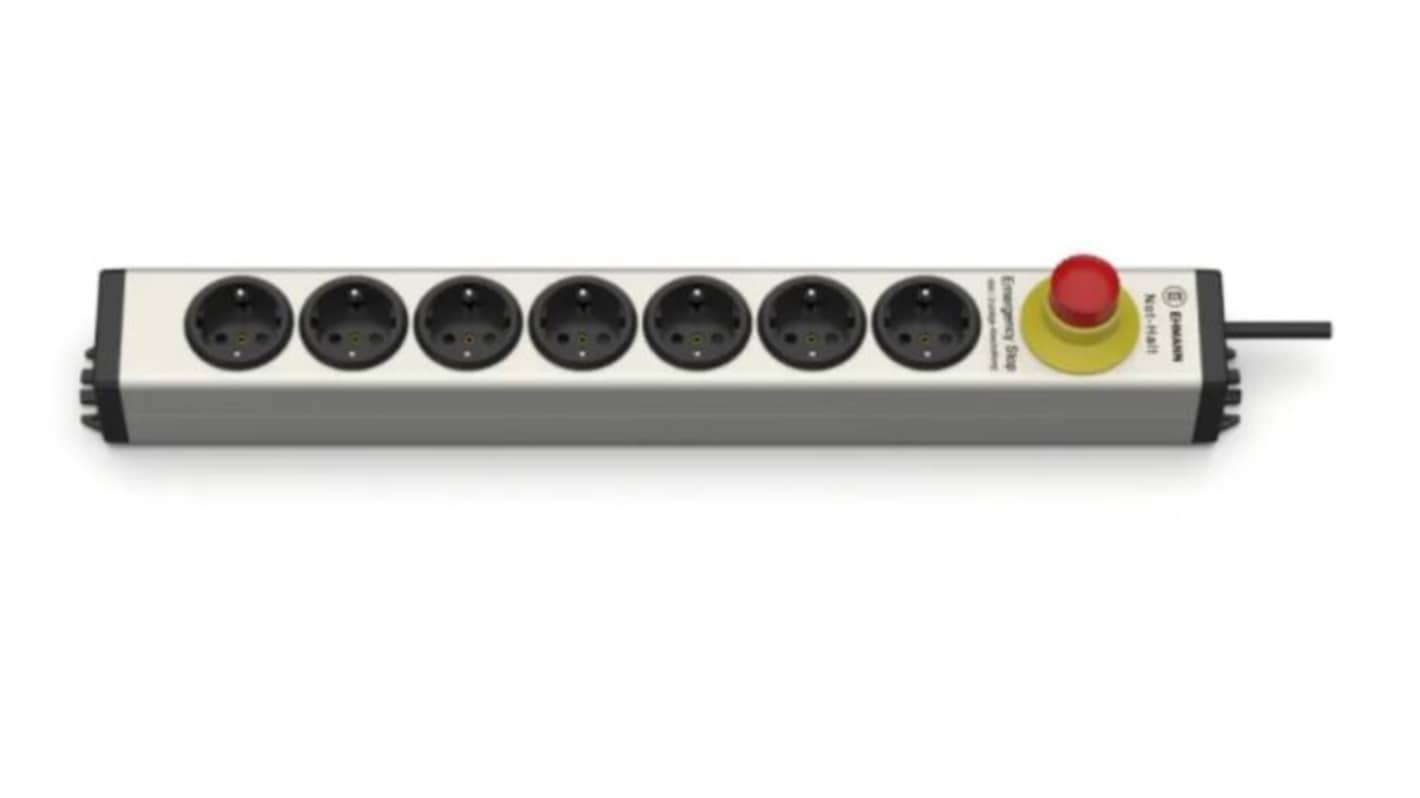 Bodo Ehmann Type F - German Schuko 7 Gang Power Distribution Unit, 4.7m Cable, 16A, 230 V
